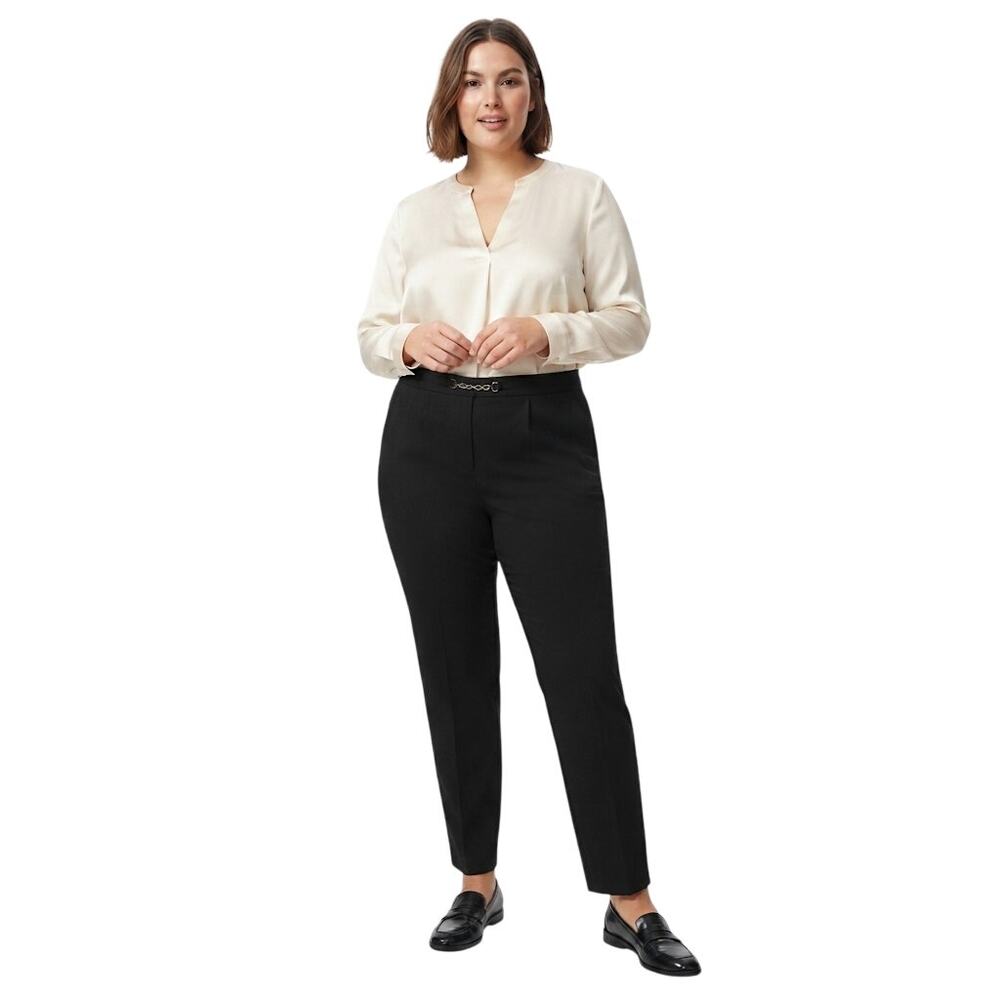 Sag Harbor Black Tailored Dress Pants Business Casual Office Plus Size 3X